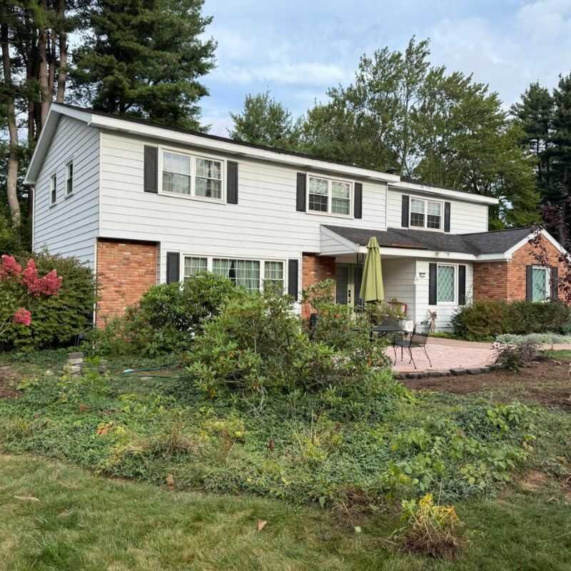 Yard maintenance landscaping project